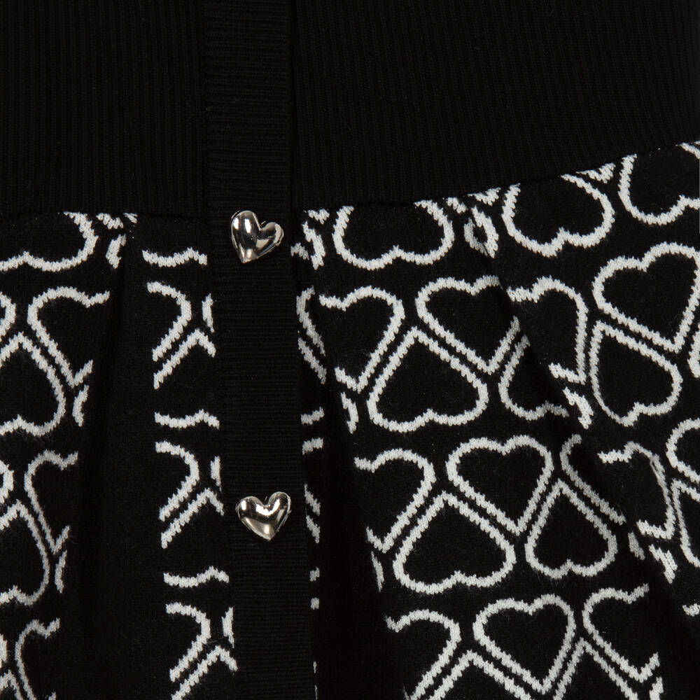 Fun & Fun-Girls Black Heart Knit Dress | Childrensalon Outlet