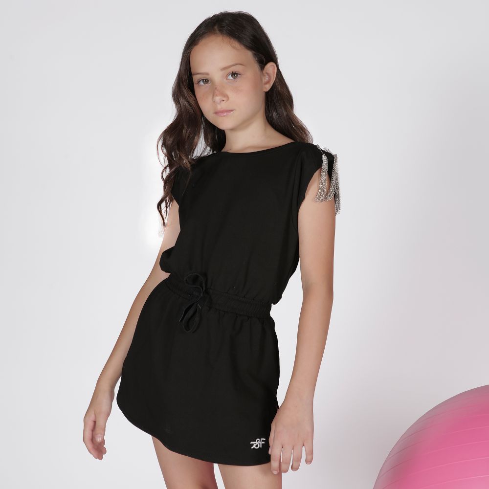 Fun Fun Girls Black Jersey Mini Dress