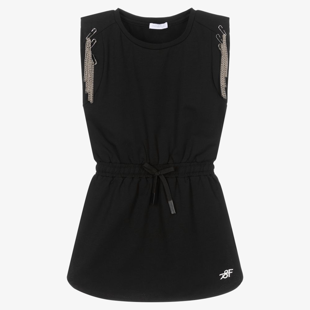 Fun & Fun-Girls Black Jersey Mini Dress | Childrensalon Outlet