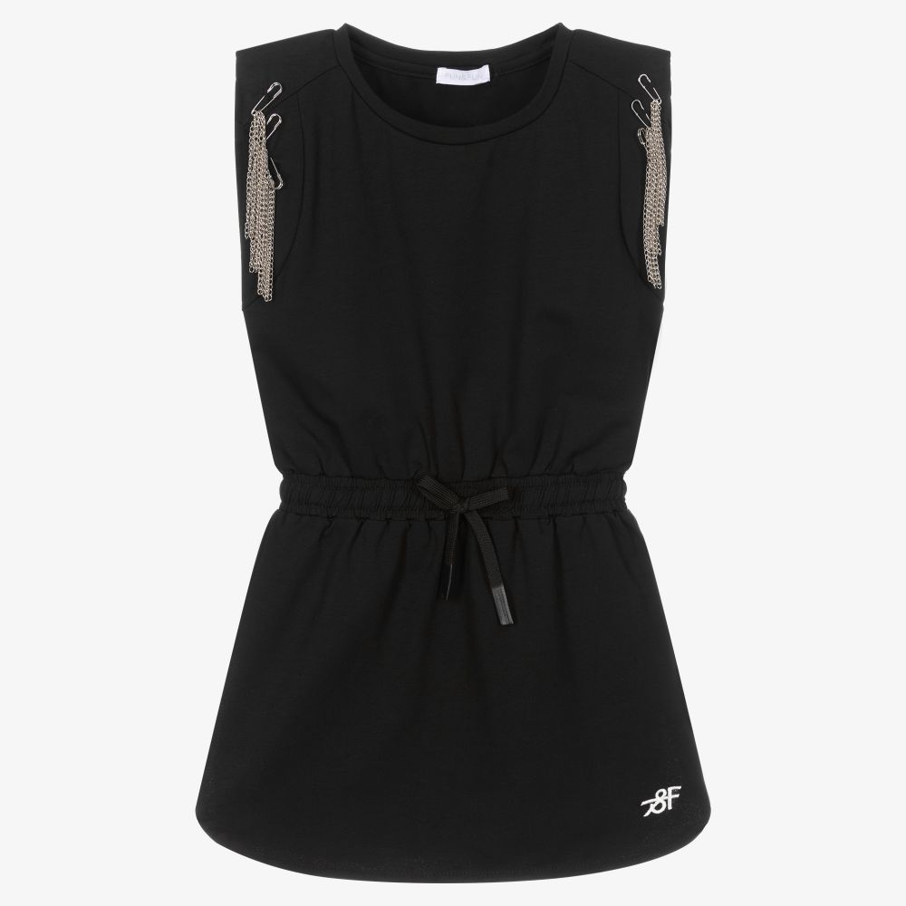 Fun & Fun - Girls Black Jersey Mini Dress | Childrensalon