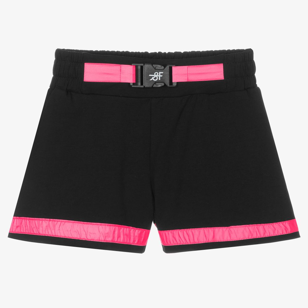 Girls black shop jersey shorts
