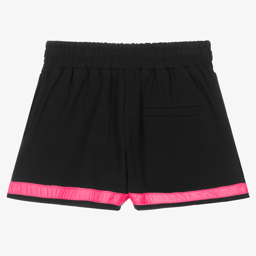 Girls black jersey shorts top