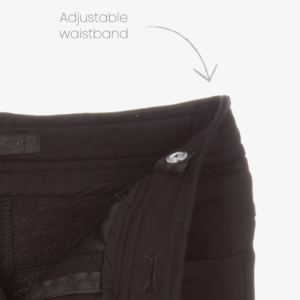 Fun & Fun-Girls Black Jersey Trousers | Childrensalon Outlet