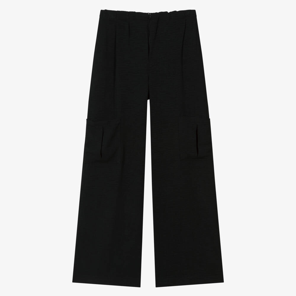 Fun & Fun-Girls Black Loose Fit Trousers | Childrensalon Outlet