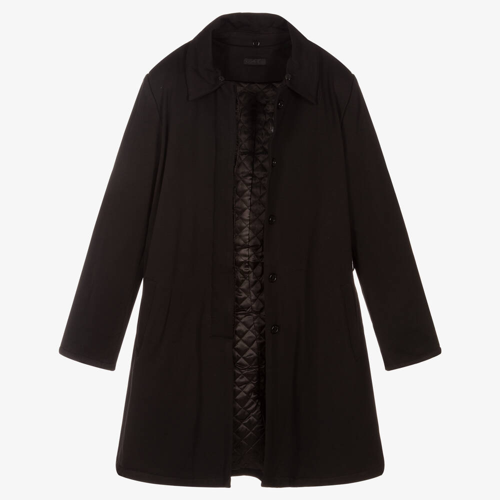 Fun & Fun-Girls Black Milano Jersey Coat | Childrensalon Outlet
