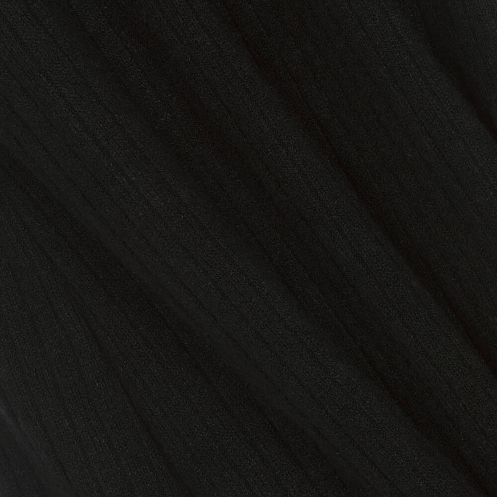 Fun & Fun Chic-فستان مزيج فيسكوز محبوك مضلع لون أسود | Childrensalon Outlet