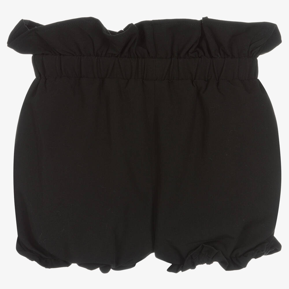 Black shop ruffle shorts