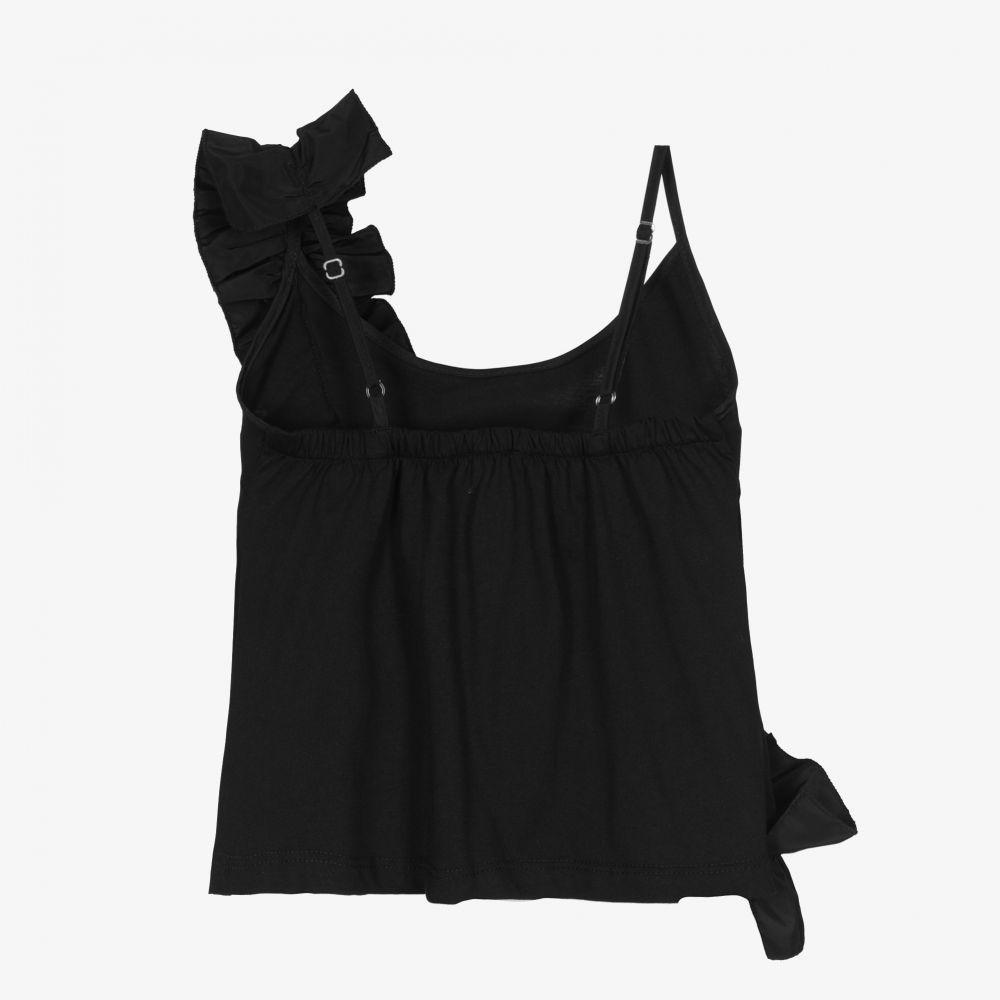 Fun & Fun-Girls Black Ruffled Blouse | Childrensalon Outlet