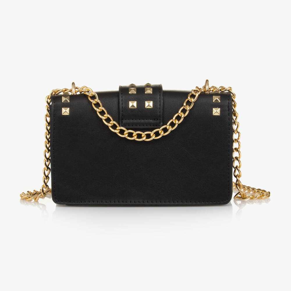 Fun & Fun-Черная сумка через плечо из искусственной кожи для девочек (19см) | Childrensalon Outlet