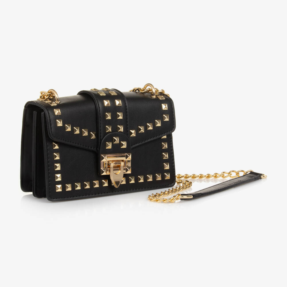 Fun & Fun-Черная сумка через плечо из искусственной кожи для девочек (19см) | Childrensalon Outlet