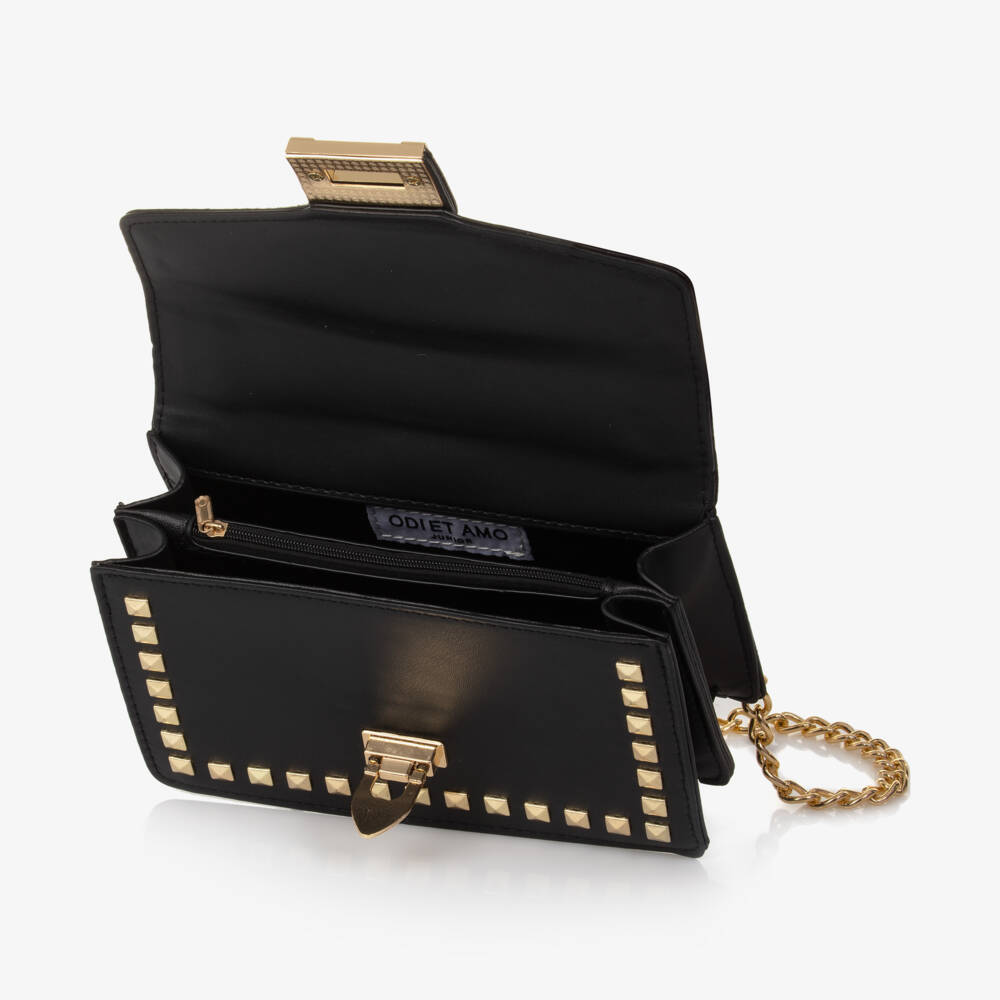 Fun & Fun-Черная сумка через плечо из искусственной кожи для девочек (19см) | Childrensalon Outlet