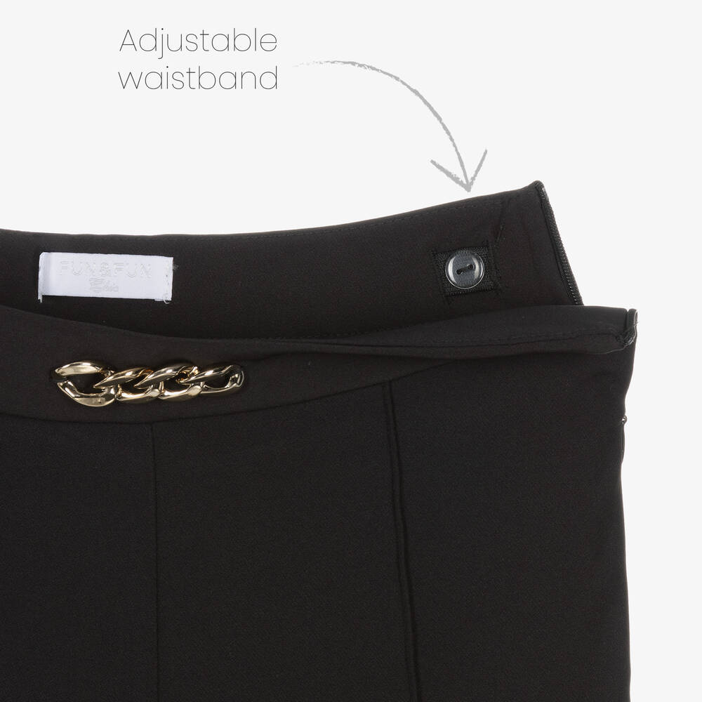 Fun & Fun Chic-Girls Black Tailored Trousers | Childrensalon Outlet