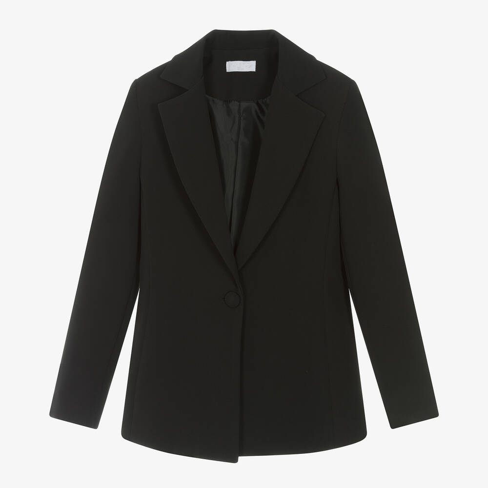Fun & Fun-Girls Black Tailored Twill Blazer | Childrensalon Outlet