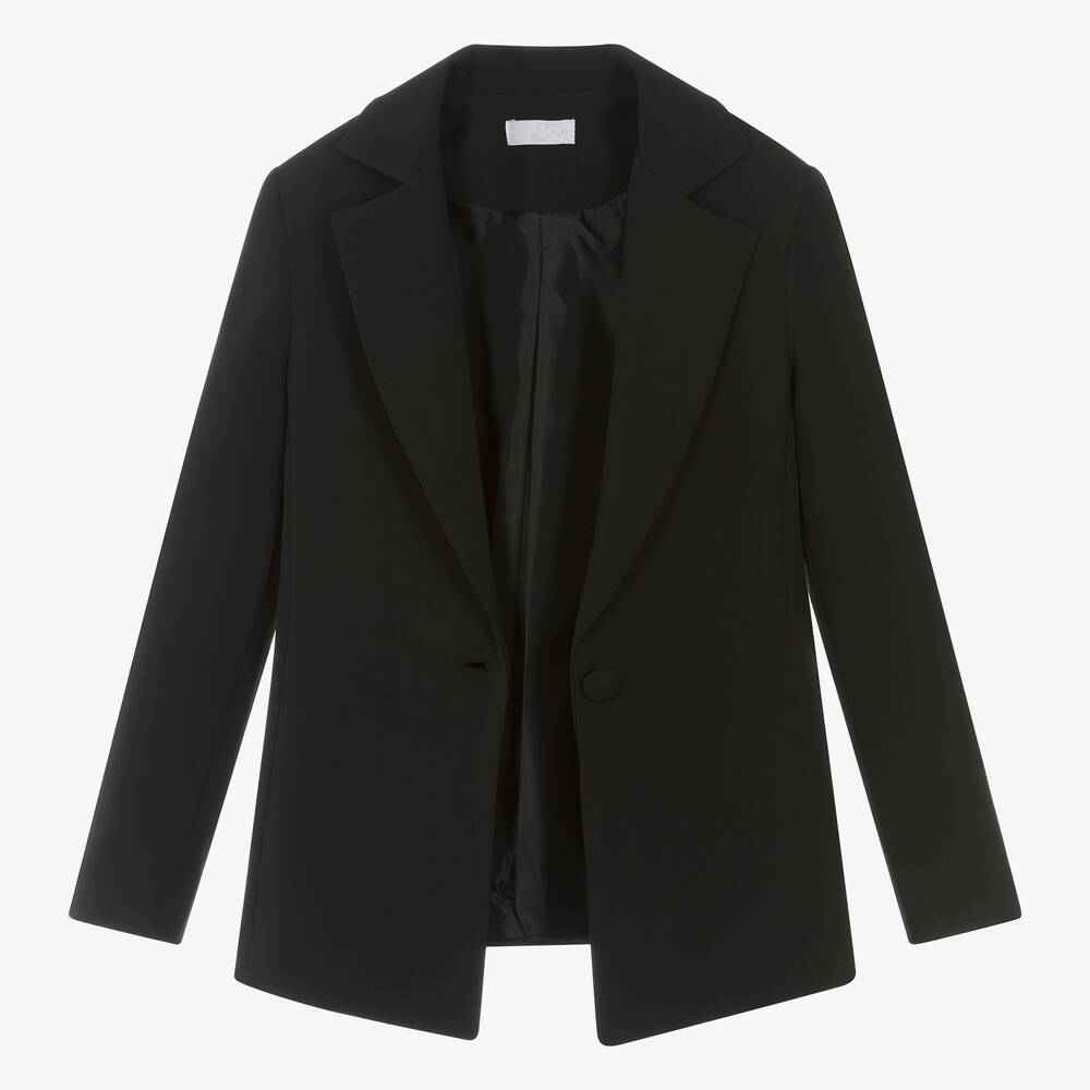 Fun & Fun-Girls Black Tailored Twill Blazer | Childrensalon Outlet