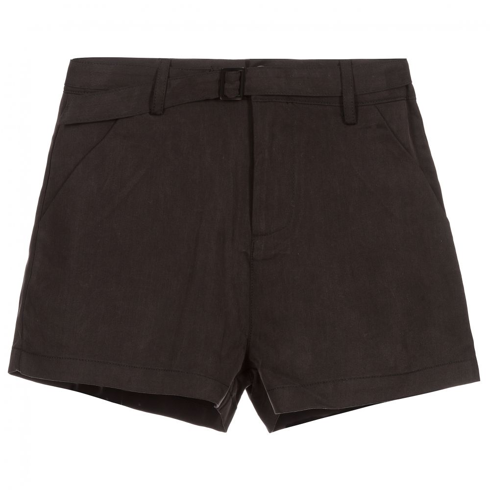 Fun & Fun - Girls Black Tencel Shorts | Childrensalon