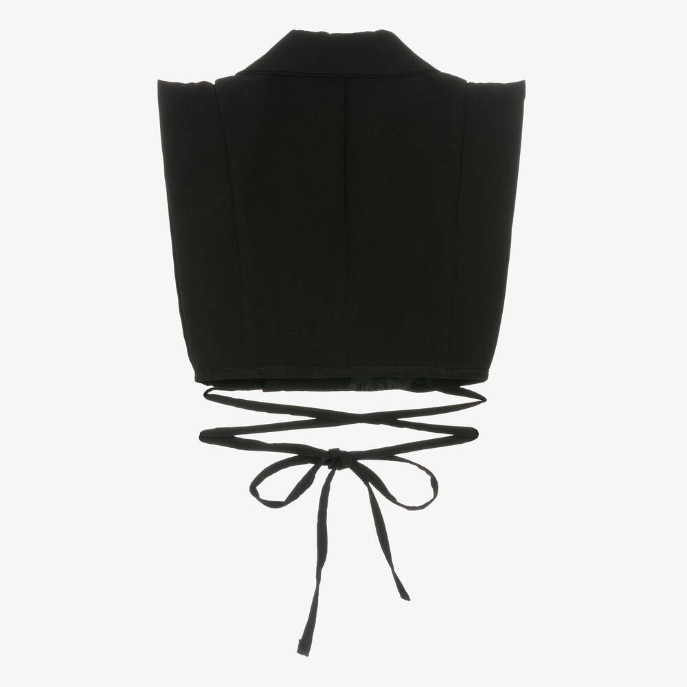 Fun & Fun-Girls Black Twill Waistcoat | Childrensalon Outlet