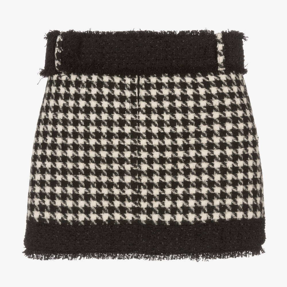 Fun & Fun-Черно-белая юбка в гусиную лапку | Childrensalon Outlet