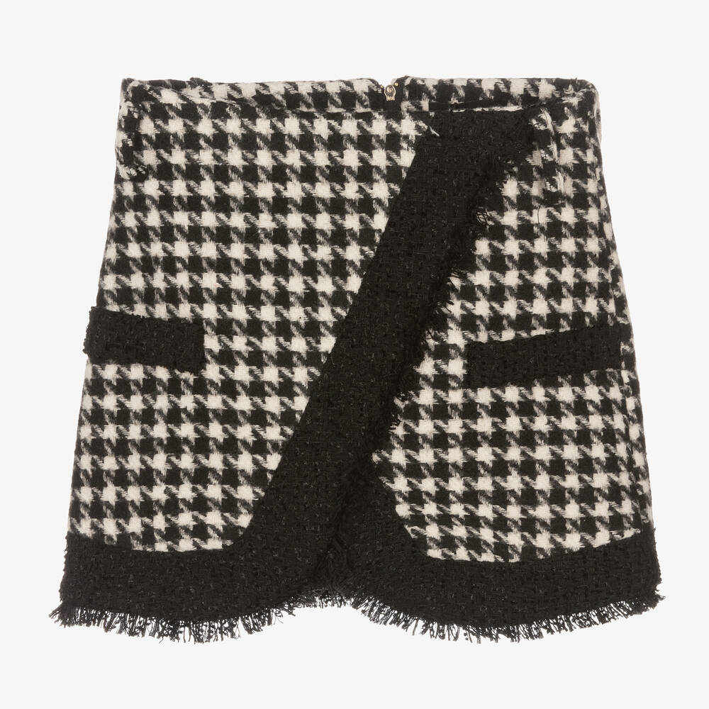 Fun & Fun-Черно-белая юбка в гусиную лапку | Childrensalon Outlet