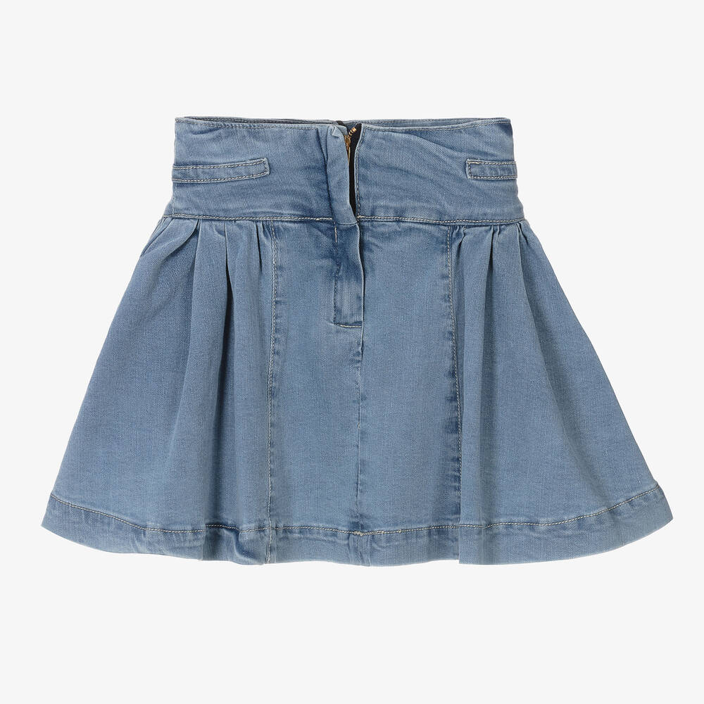 Fun & Fun-Girls Blue Denim Buttons Skirt | Childrensalon Outlet