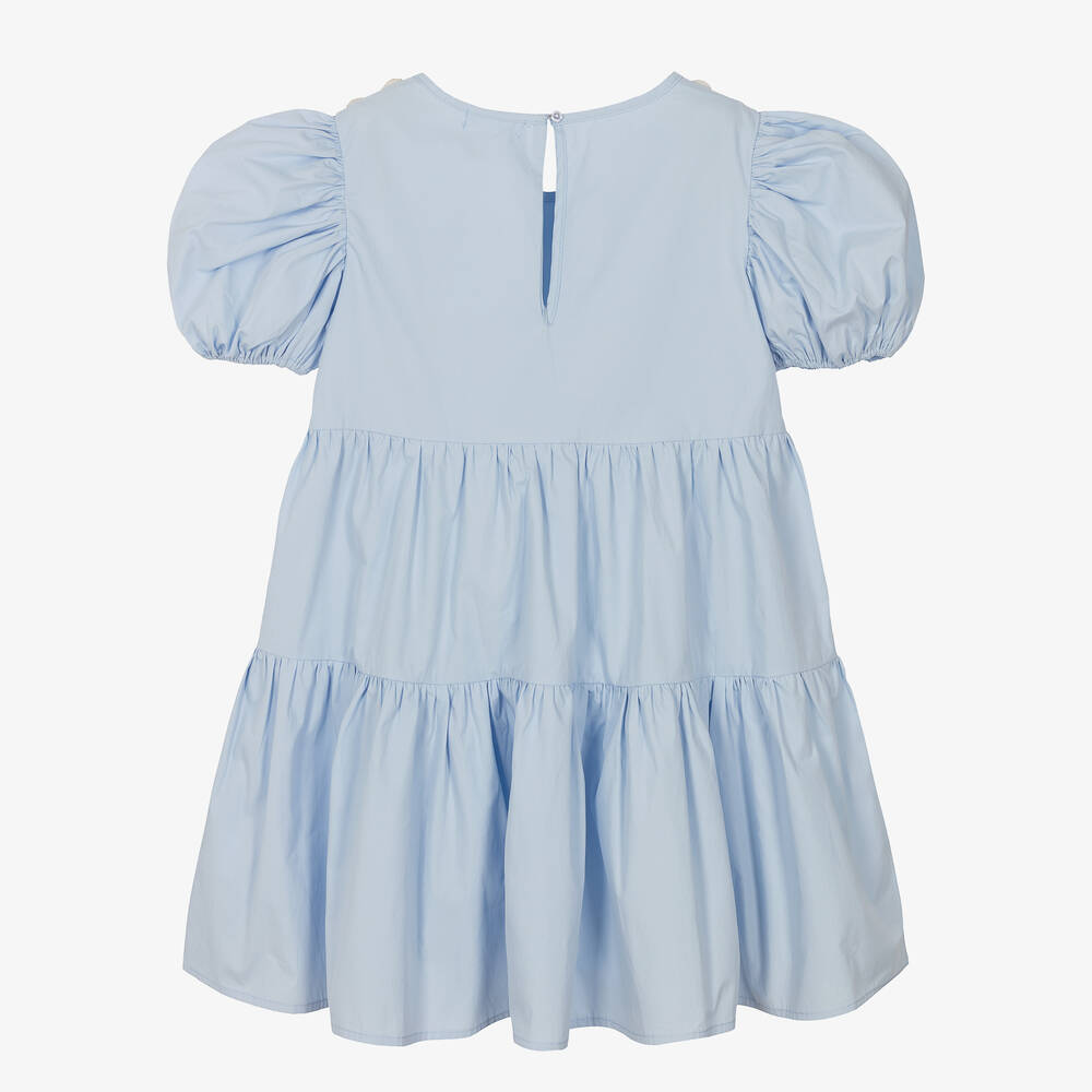Fun & Fun-Girls Blue Diamanté Tiered Dress | Childrensalon Outlet