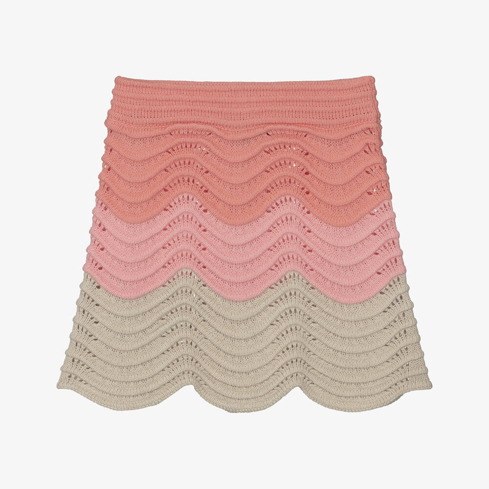 Fun & Fun-Girls Blush & Sand Knit Skirt | Childrensalon Outlet