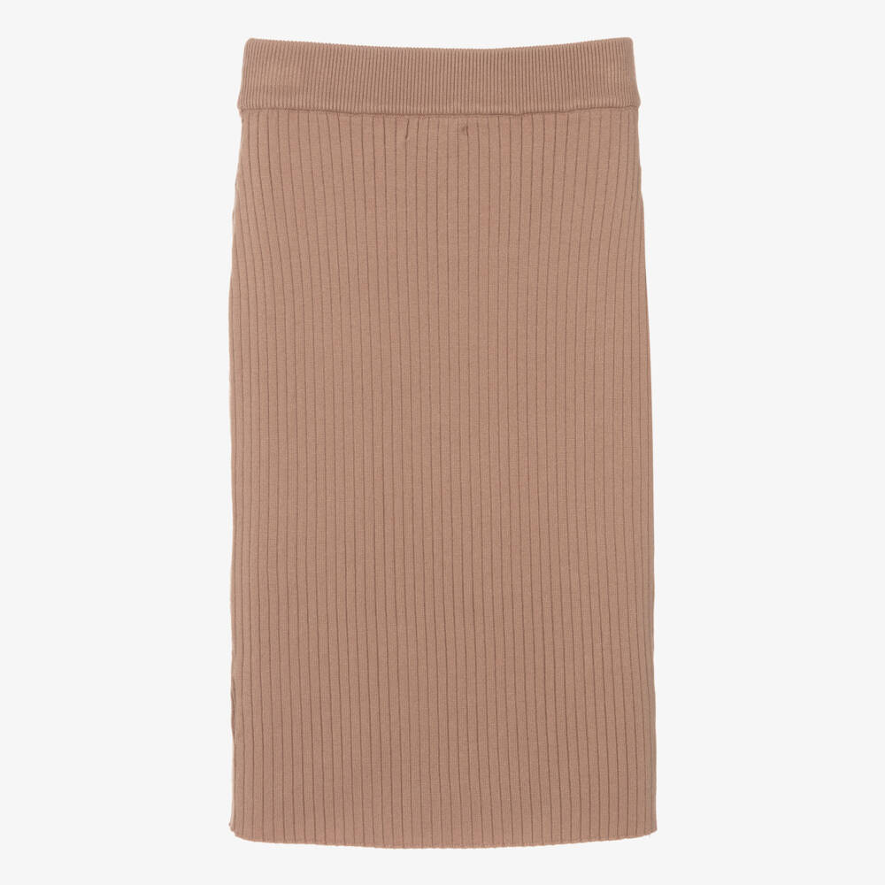 Fun & Fun-تنورة محبوكة مضلعة بلون تاوپ للبنات | Childrensalon Outlet