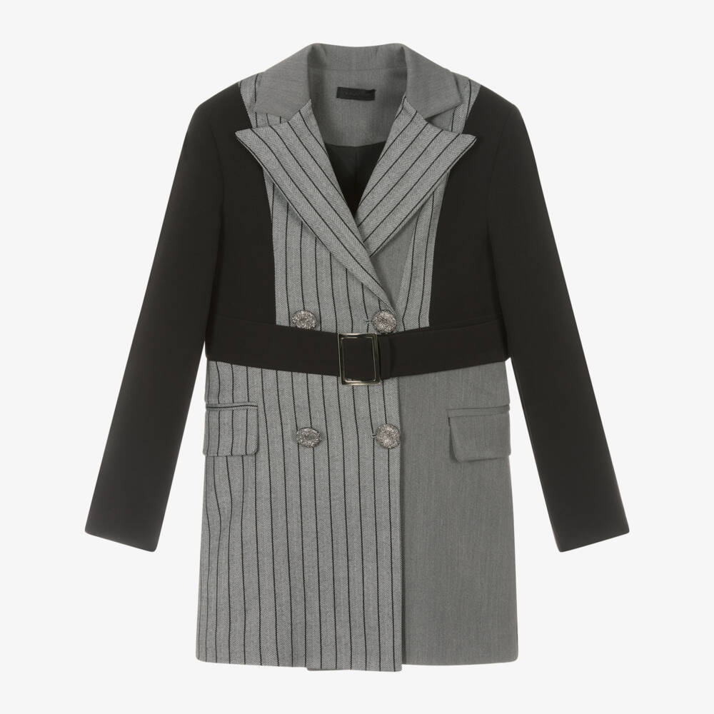 Fun & Fun-Girls Charcoal & Ebony Blazer Dress | Childrensalon Outlet