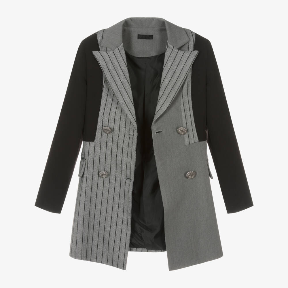 Fun & Fun-Girls Charcoal & Ebony Blazer Dress | Childrensalon Outlet