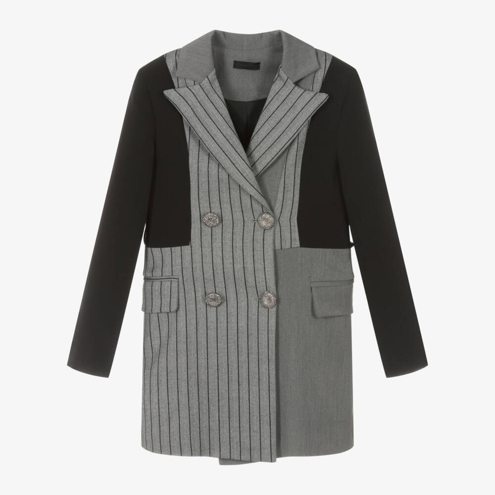 Fun & Fun-Girls Charcoal & Ebony Blazer Dress | Childrensalon Outlet