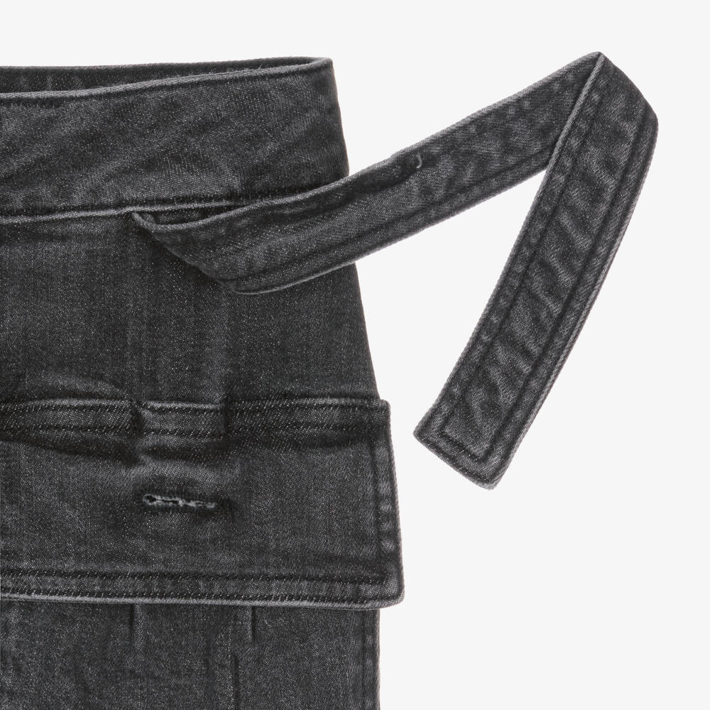 Fun & Fun-Girls Charcoal Stretch Denim Skirt | Childrensalon Outlet
