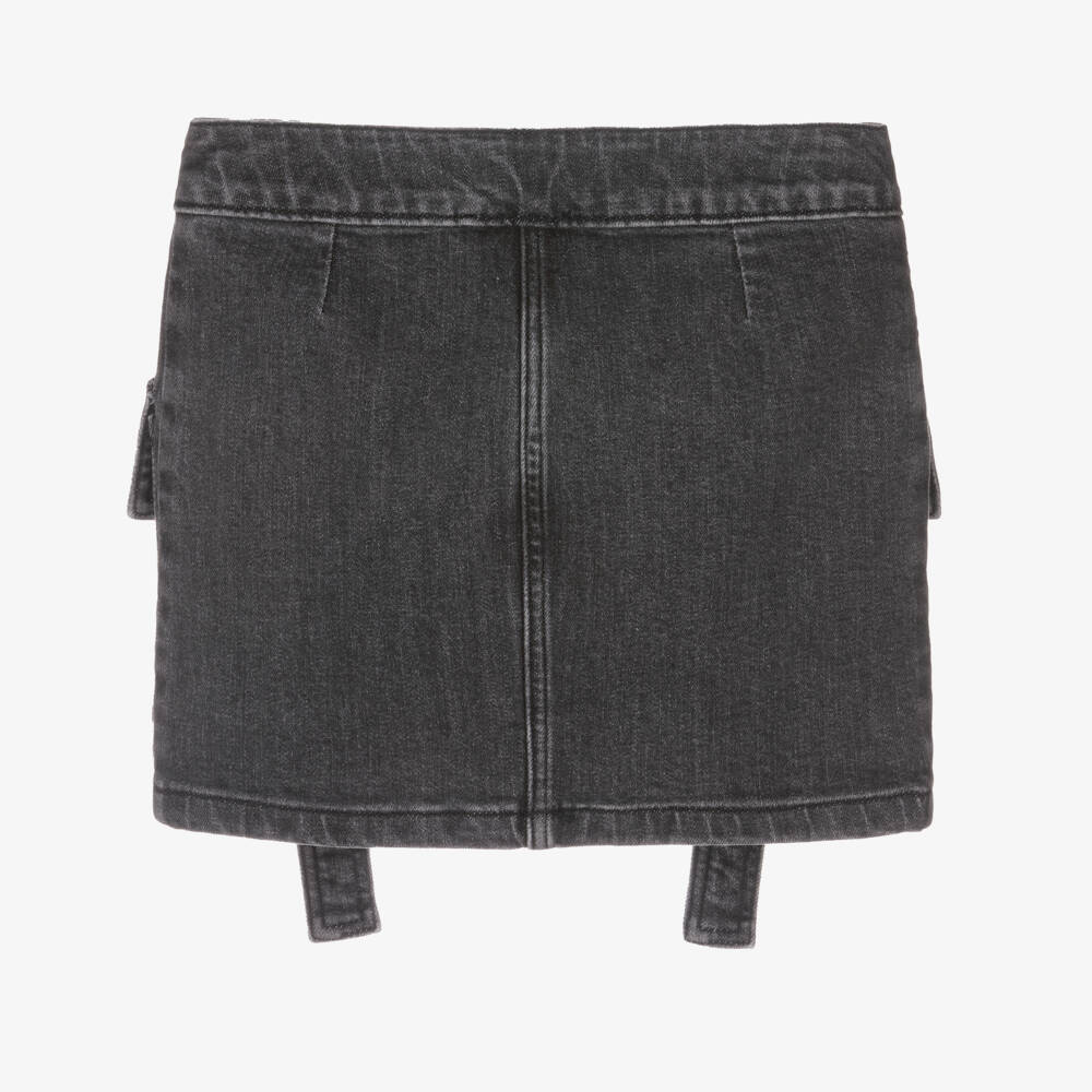 Fun & Fun-Girls Charcoal Stretch Denim Skirt | Childrensalon Outlet