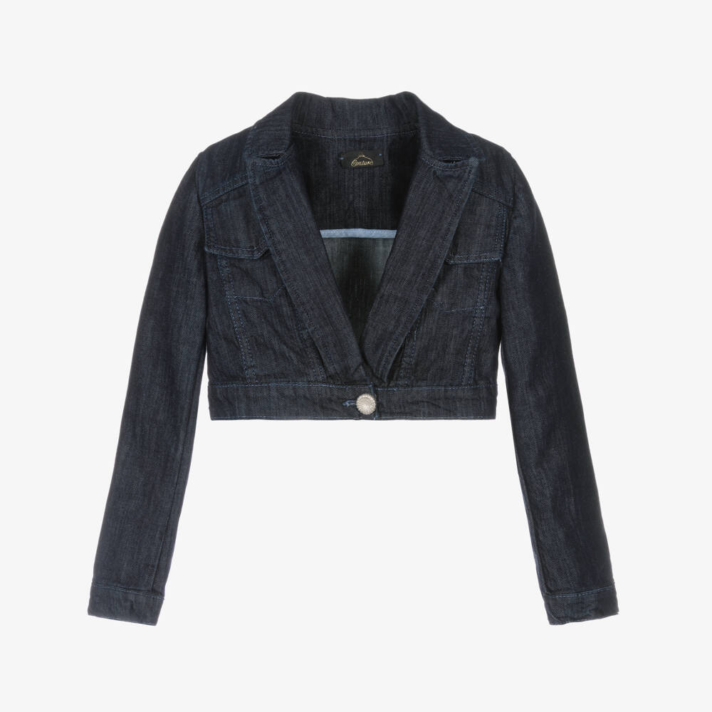 Fun & Fun-Girls Classic Cropped Denim Coat | Childrensalon Outlet