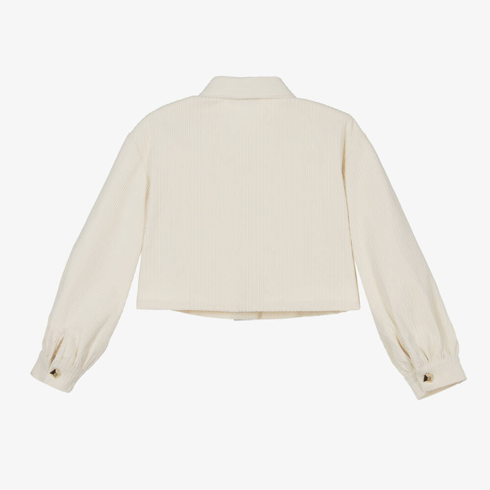 Fun & Fun-Girls Cream Corduroy Blouse | Childrensalon Outlet
