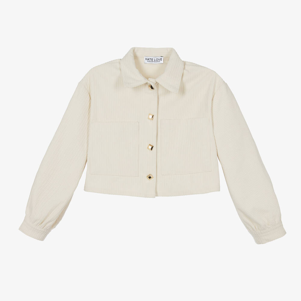 Fun & Fun-Girls Cream Corduroy Blouse | Childrensalon Outlet