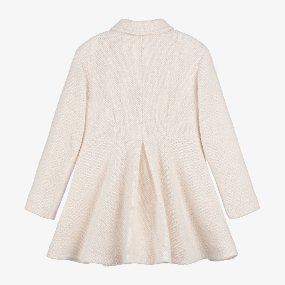 Fun & Fun-Girls Cream Knit Overcoat | Childrensalon Outlet