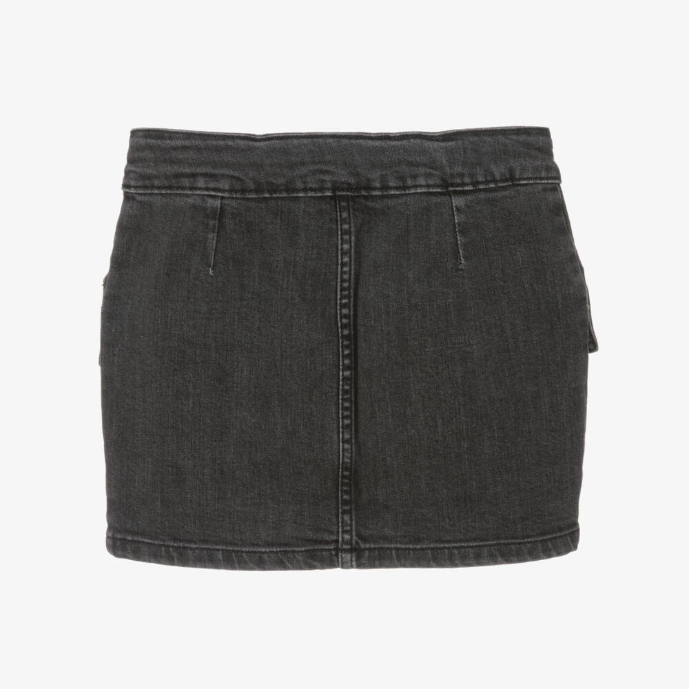 Fun & Fun-Girls Dark Grey Washed Denim Skirt | Childrensalon Outlet