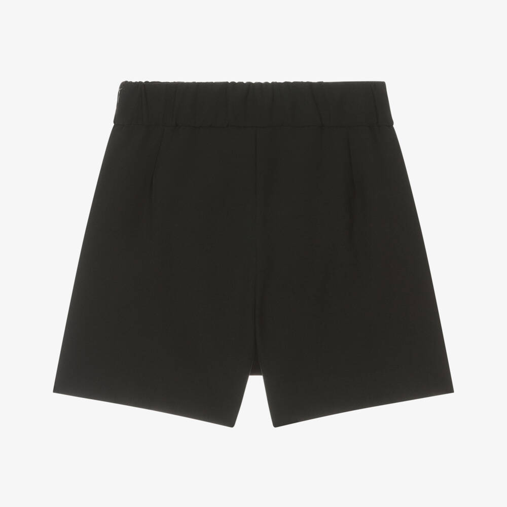 Fun & Fun-تنورة شورت مطوية للبنات بلون أسود أنيق | Childrensalon Outlet