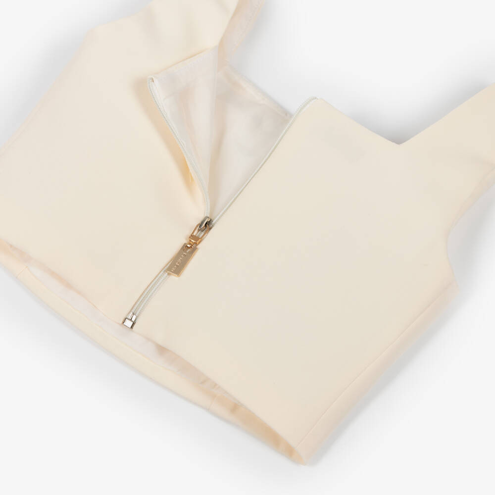 Fun & Fun-Girls Elegant Ivory Gold Accent Blouse | Childrensalon Outlet