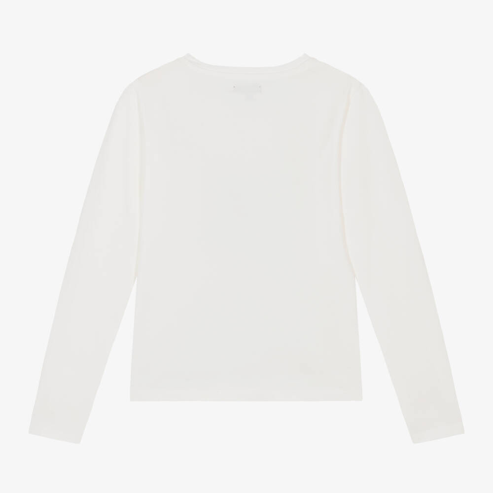 Fun & Fun-Girls Elegant Ivory Jersey Blouse | Childrensalon Outlet