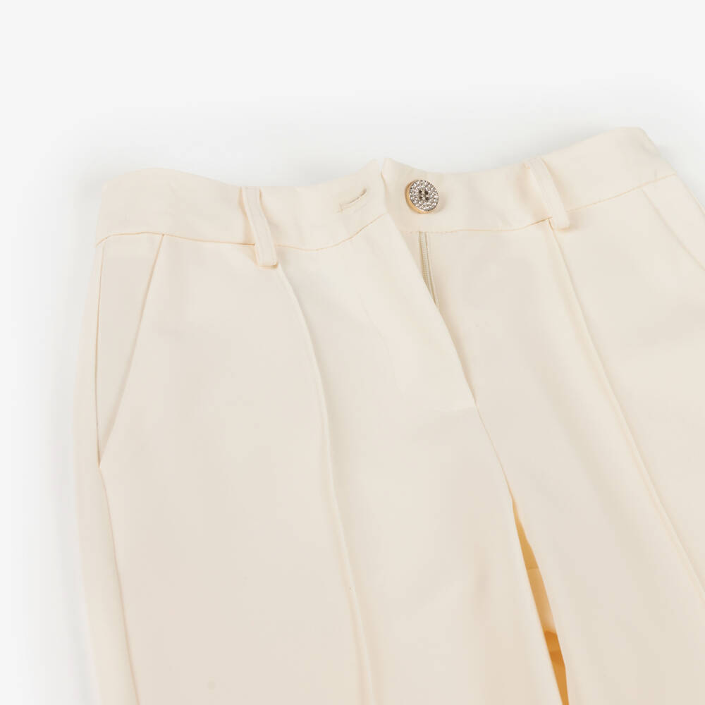 Fun & Fun-Girls Elegant Ivory Pintuck Pants | Childrensalon Outlet