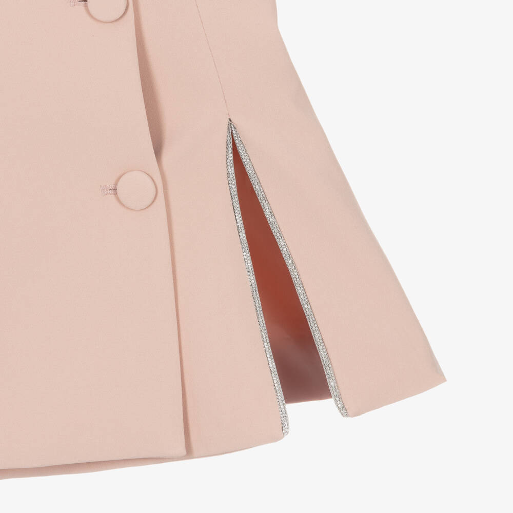 Fun & Fun Couture-Girls Elegant Pink Crêpe Blazer | Childrensalon Outlet