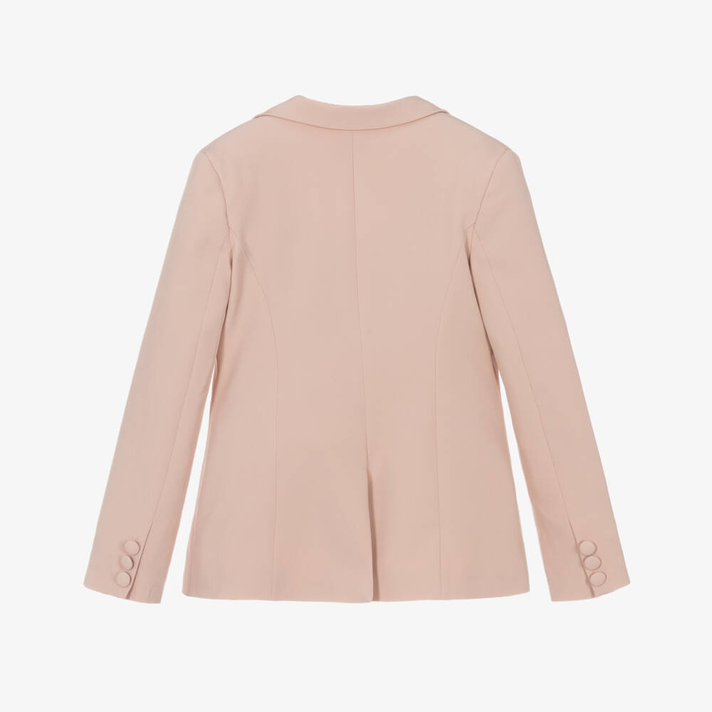Fun & Fun Couture-Girls Elegant Pink Crêpe Blazer | Childrensalon Outlet
