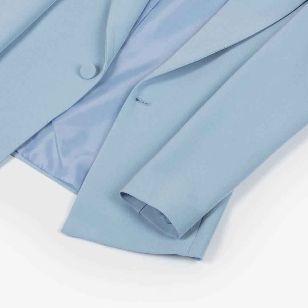 Fun & Fun-Girls Elegant Powder Blue Blazer | Childrensalon Outlet