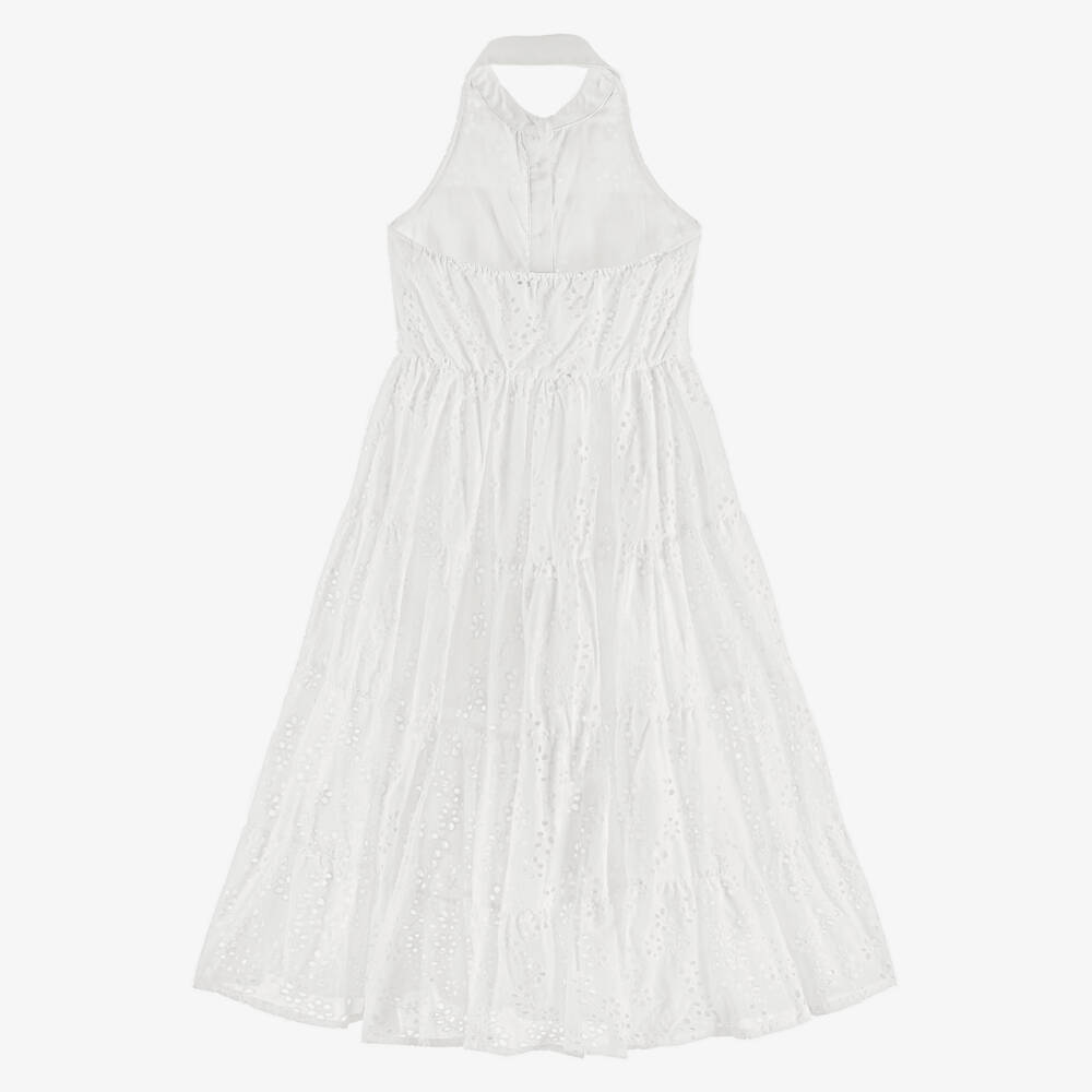 Fun & Fun-Girls Elegant White Eyelet Sundress | Childrensalon Outlet