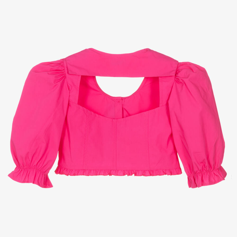 Fun & Fun-Girls Fuchsia Pink Cotton Blouse | Childrensalon Outlet