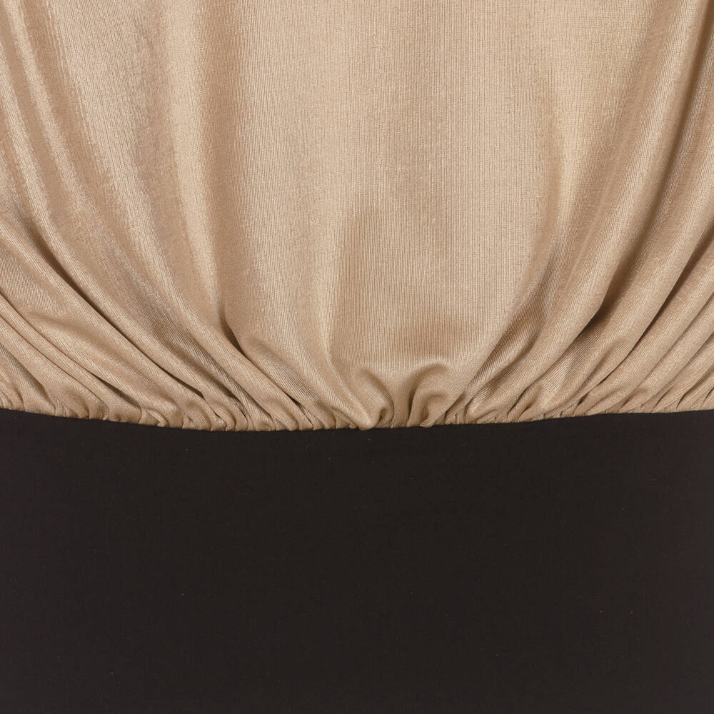 Fun & Fun-Girls Gold Ruched Sleeveless Top | Childrensalon Outlet