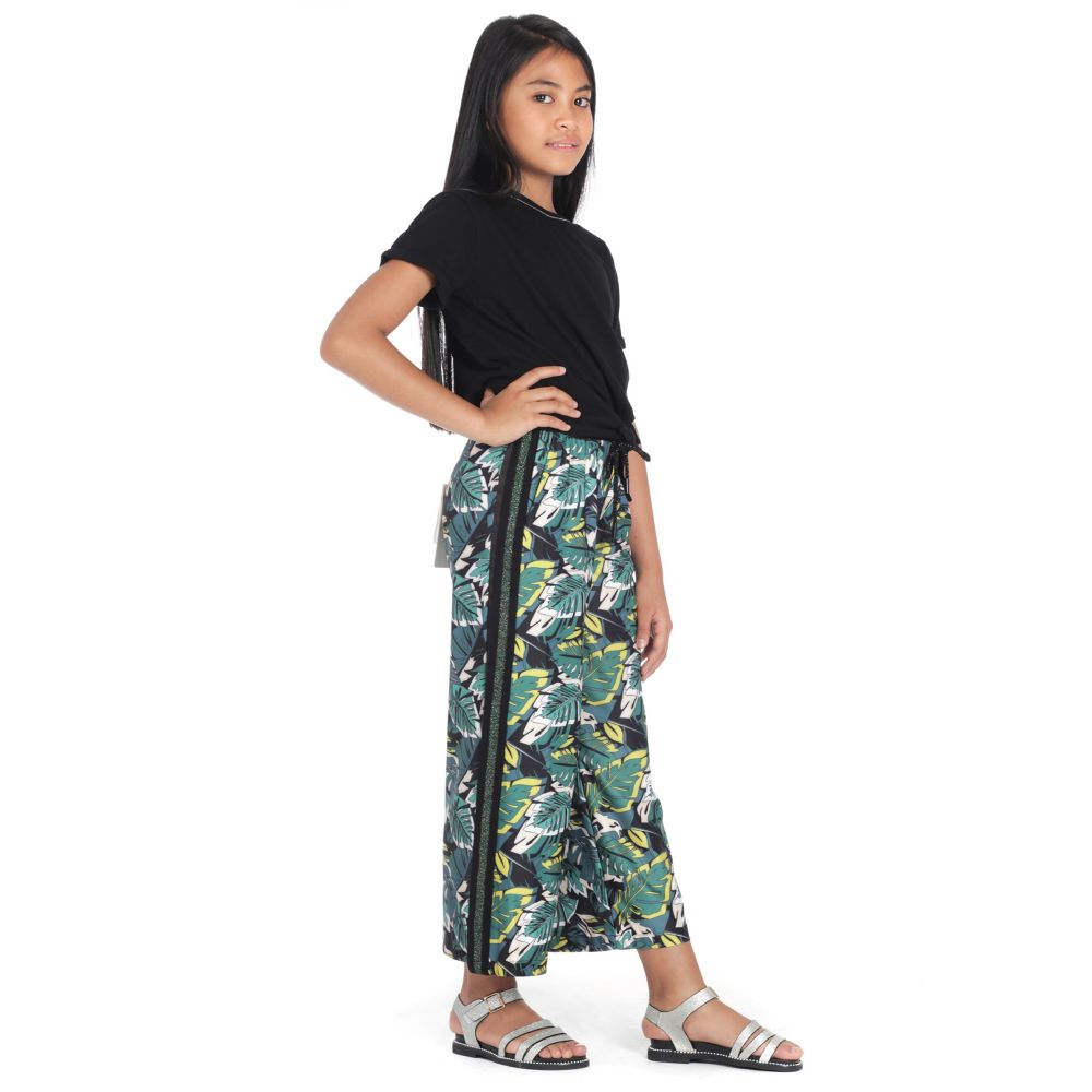Fun Fun Girls Green Leaf Culottes Childrensalon Outlet