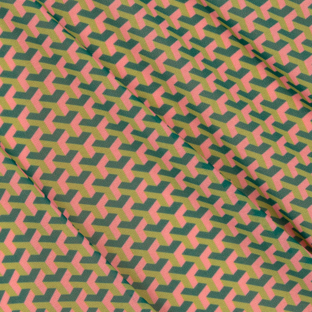 Fun & Fun Chic-Girls Green & Pink Crêpe Skirt | Childrensalon Outlet