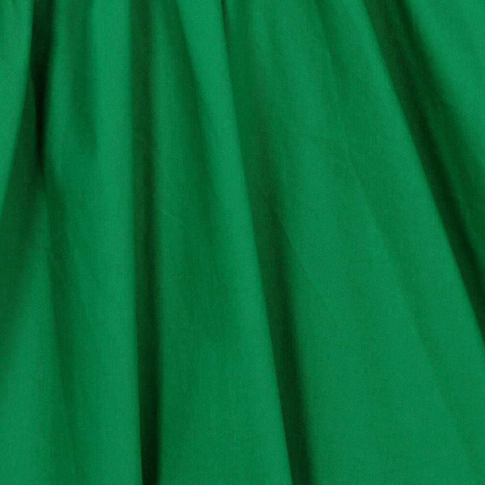 Fun & Fun-Зеленое хлопковое платье с рюшами | Childrensalon Outlet