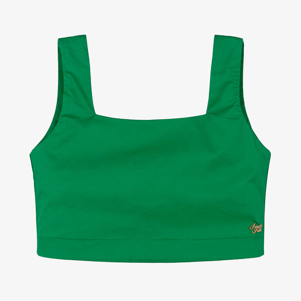 Fun & Fun - Girls Green Sleeveless Top | Childrensalon